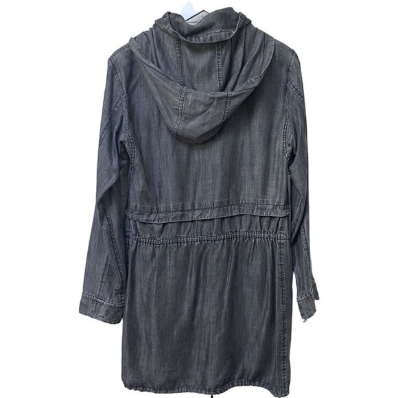 W by WORTH Jacket Size P (XS/S) Denim Gray Wash Tencel Casual Utility Coat - Picture 5 of 11